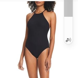 NWT Sanctuary black halter style one piece. Size large